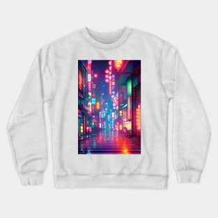 Tokyo Neon Anime Japan Night Lights <3 Crewneck Sweatshirt